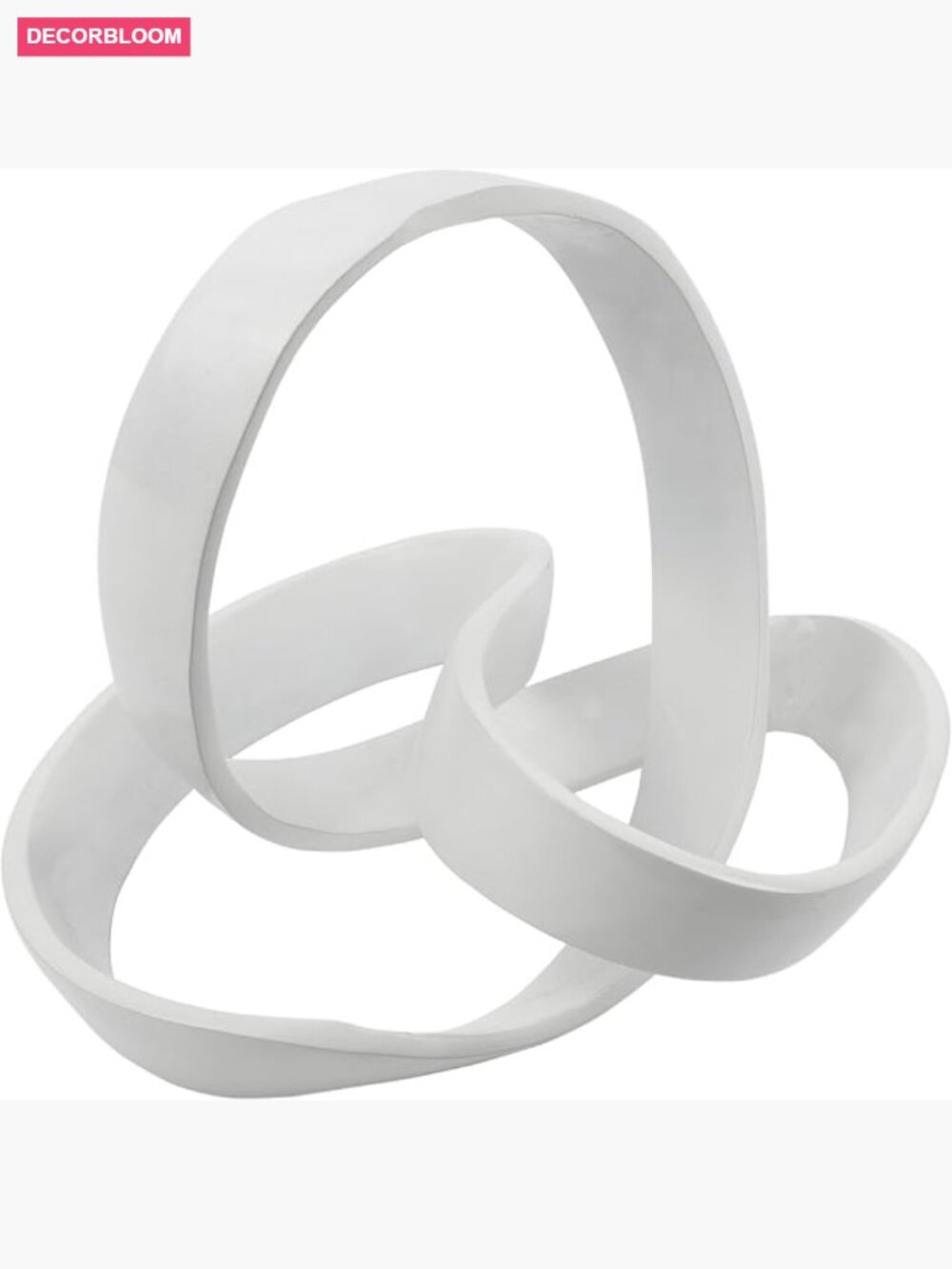 Abstract Ribbon Knot Sculpture for Tabletop Shelf Decor